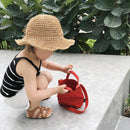 Handmade Parent-Child Straw Hat Children'S Travel Seaside Sun Protection Su T6W8