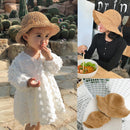 Handmade Parent-Child Straw Hat Children'S Travel Seaside Sun Protection Su T6W8