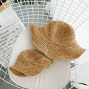 Handmade Parent-Child Straw Hat Children'S Travel Seaside Sun Protection Su T6W8