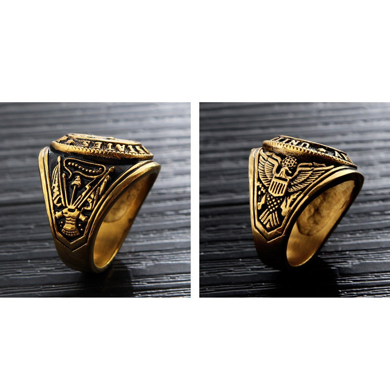 Personality Retro Slab Eagle Titanium Steel Ring