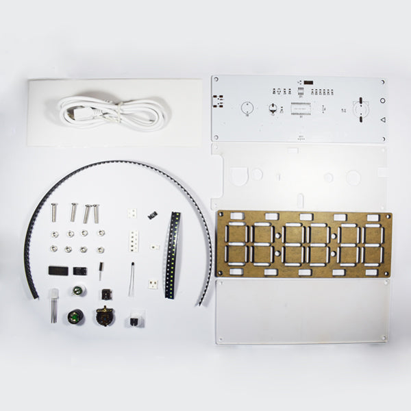 Geekcreit DIY 6 Digit LED Large Screen Two-Color Digital Tube Desktop Clock Kit Touch Control