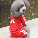 Winter Warm Pet Dog Clothes Four-Legs Hoodie Small Dogs Sport Style Cotton Coats