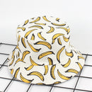 Summer Outdoor Bucket Hat Unisex Summer Bucket Cap Banana Print Fishing Fis Y8H4
