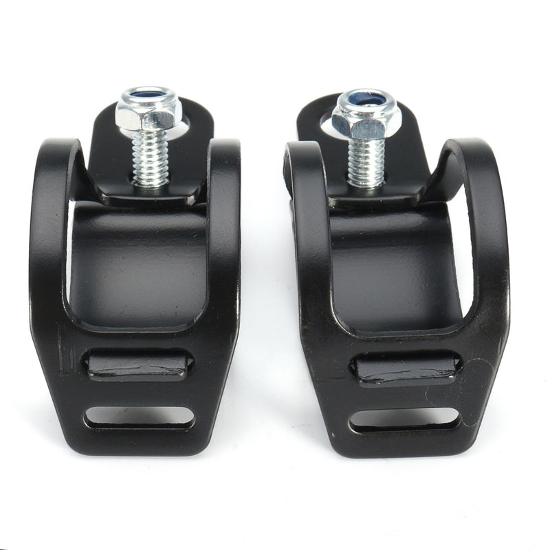 4pcs Motorcycle Front Rear Relocater Turn Signal Holder Fork Clamps Shock Bracket Cafe Racer