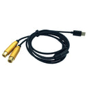 2X(Dual Rca Female To Type-C Usb C Signal Video Av Audio Cable Connector Le