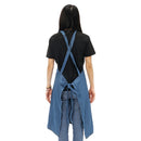 Unisex Adjustable Denim Canvas Chef Denim Bib Aprons with Convenient Pockets BBQ