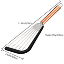 Ultra Flexible Stainless Steel Spatula With Silicone Top Soft Edge Slotted