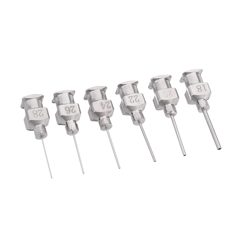 12Pcs/Set 1/2'' Stainless Steel Blunt Tip Dispensing Needle Luer Lock for Syringe Refilling and Measuring Liquid Industrial Glue Applicator