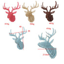 3D Wooden Elk Head Wall Hanging Craft DIY Model Animal Wildlife for Home Decoration