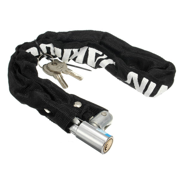 78cm Security Anti Theft Motorcycle Bicycle Chain Bike Lock With 2 Keys Black