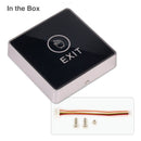 Dc 12V Nc No Square, Contact Sensor Door Exit Release Button Switch With Le