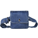 Fashion Female Retro Funny Blue Denim Small Chest Belt Belt Beach Messenger