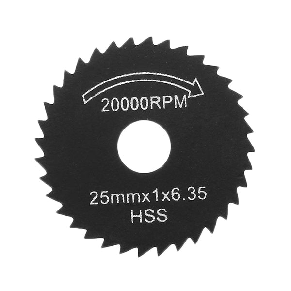 7pcs Black HSS Saw Blades Cutting Discs Mandrel Cutter Rotary Tool