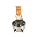 Beech Handle Shaving Suit For Men Personal Care Nylon Shaving Brush Holder Stainless Steel Brush Set Cleaning Brushes