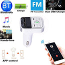 Wireless Bluetooth Fm Car Chargers Transmitter Led Mp3 Player Charger 2 Usb