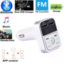 Wireless Bluetooth Fm Car Chargers Transmitter Led Mp3 Player Charger 2 Usb