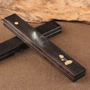 1Pcs Black Wooden Incense Holder Incense Coffin Burner Wood Incense Burner BR4D9