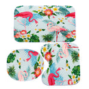 3 PCS Carpet Set Toilet Cover Bathroom Shower Curtain Sets Polyester Fabric