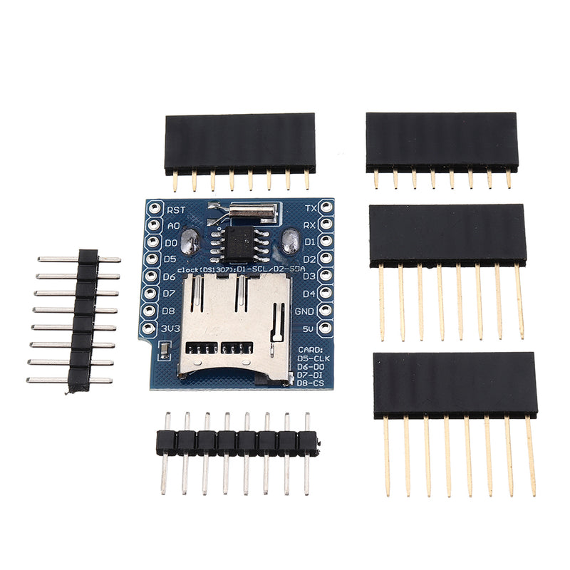 Geekcreit DataLog Shield For WeMos D1 Mini RTC DS1307 Micro SD with Pin Headers