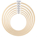 6 Pieces Embroidery Hoop Set Bamboo Circle Cross Stitch Hoop Ring 4 Inch To