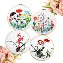 6 Pieces Embroidery Hoop Set Bamboo Circle Cross Stitch Hoop Ring 4 Inch To