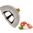 12 Inch Stainless Steel Cheese Melting Dome And Steaming Cover,Polished Ste