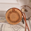 Handmade Woven Rattan Bag Women Straw Bag Bamboo Circular Beach Bags Summer