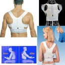 White Comfortable Adjustable Magnetic Posture Support Corrector Body's Back J3F1