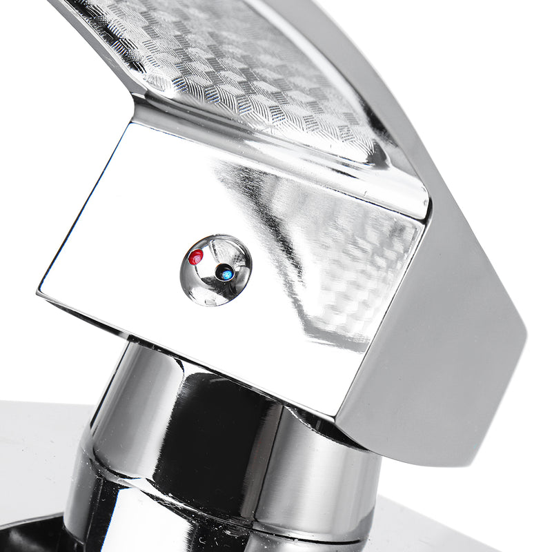 Waterfall Spout Chrome Bathroom Basin Sink Single Handle Faucet Mixer Taps