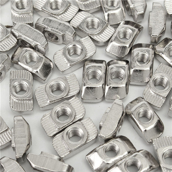 50pcs M5 T Sliding Nut Block for 3030 Aluminum Profile Zinc Coated Plate Aluminum Accessories