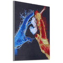 Water Fire Hands 5D Special Shaped Diamond Painting Diy Part Drill Diamond