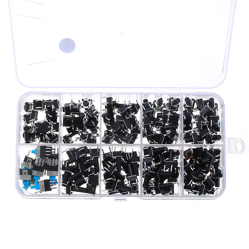 540pcs Micro-Momentary Tactile Push Button Switch Tactile Push Button Switch Micro-Momentary Tact Assortment Kit