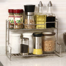 L-Shape Stainless Steel Storage Rack Multifunction 2 Layer Kitchen Bathroom