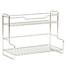 L-Shape Stainless Steel Storage Rack Multifunction 2 Layer Kitchen Bathroom