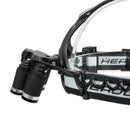 XANES 2508A 2800LM 2XPE+5T6 7LED 5 Modes USB Charging Mechanical Zoom Headlamp 18650 Battery