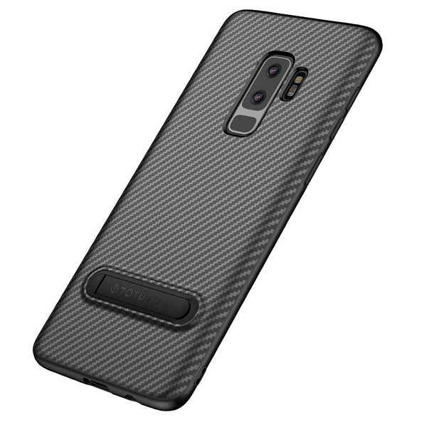 Totu Carbon Fiber Kickstand Protective Case For Samsung Galaxy S9/S9 Plus