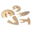 5Pcs/Set Diamond Carbide Oscillating Multi Tool Saw Blade For Fein Bosch Mu
