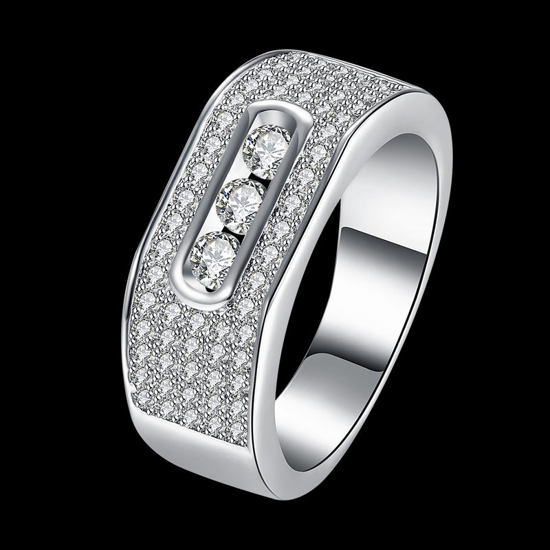 INALIS Zircon Gift Anniversary Wedding Finger Rings