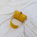 Metal Ring Handle Women Handbag Mini Cute Tote Bag Chain Rivet Shoulder Bag O5H5