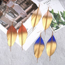 Fashion Jewelry Fuorescent Double Color Exotic Dangle Eardrop Earring Long MM3Q5