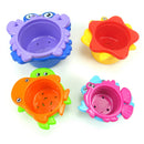 Stacking Cups Bath Toys for Toddlers: the Sea Animal Stacker with Holes for
