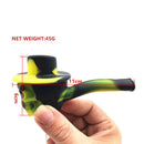 Silicone Smoking Water Pipe Skull Head Shape Mini Pipes Weed Hand