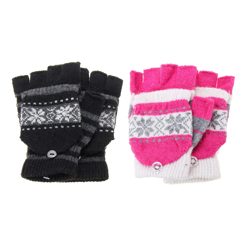 Electric Heated Gloves Warm USB Powered Heating Motorcycle Skiing Black/Rose Red