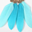 Bohemian Ethnic Long Colorful Tassel Drop Earrings Boho Feather Fringe EarriS1B4