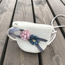 Straw Hats Girls Kids Sun Hats Summer Beach Hats Straw Woven Pocket Beige Y6L5