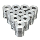 Machifit Flexible Shaft Coupling ID3/4/5/6/6.35/8mm x OD19mm x L25mm CNC Stepper Motor Coupler Connector