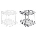 Double-Layer Tableware Storage Rack Holder Shelf Dish Drain For Kitchen StorS9E6
