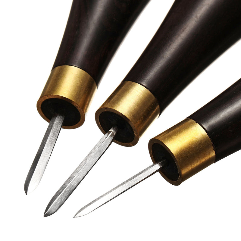 WUTA Leather Craft Tool Diamond Stitching Awl Ebony Blackwood Handle Leather Craft Sewing Awl Kit