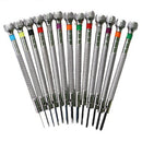 0.6Mm-2.0Mm 13Pcs New Watchmakers Screwdrivers Set Watch Glasses Flat Blade