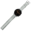 Canvas Leather Watch Band Watch Strap Replacement for 47mm Amazfit GTR Smart Watch